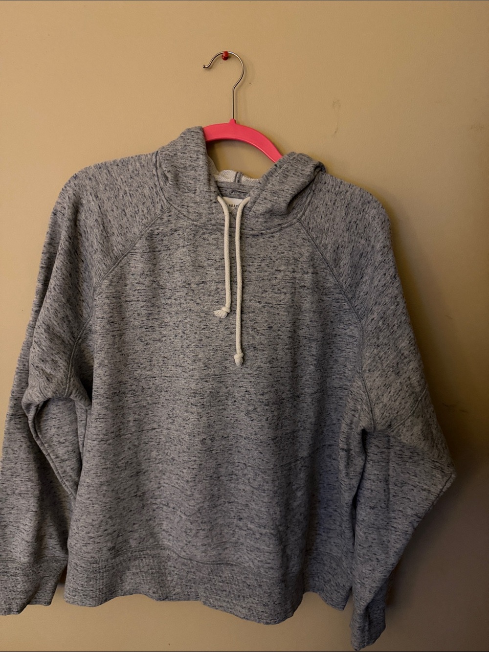 Women's Light Gray Pullover Hoodie with Drawstring Hood